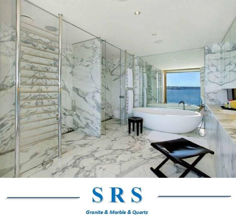 Italy Arabescato White Marble for Flooring Tile Wall Building Decoration Bathroom Tile Interior Decoration Countertop Table Vanity Top Stair Tile Slab
