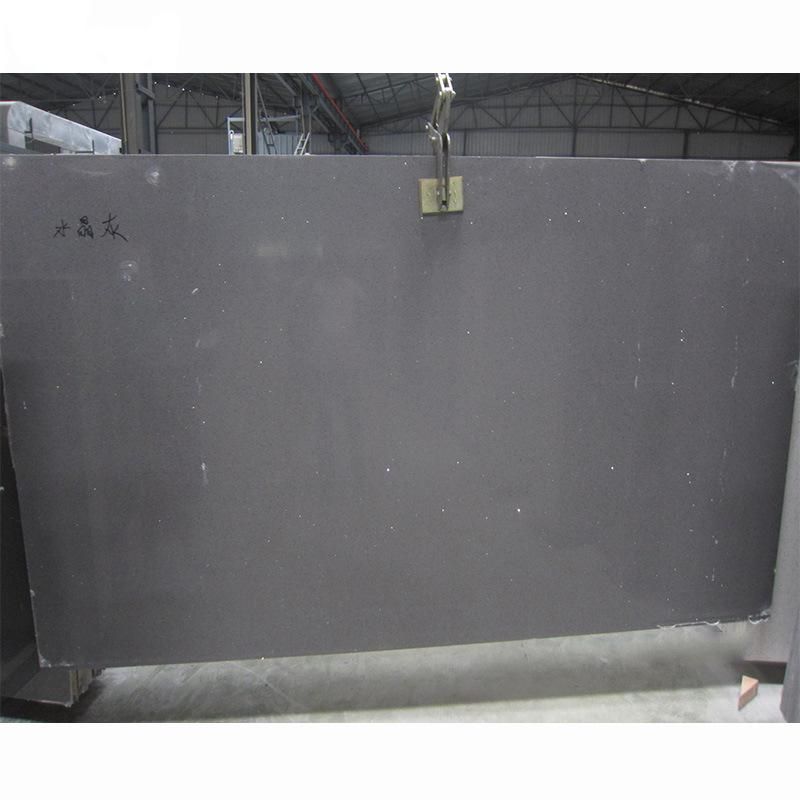 Polishing Crystal Light Grey Quartz Countertop for Kitchen and Bathroom