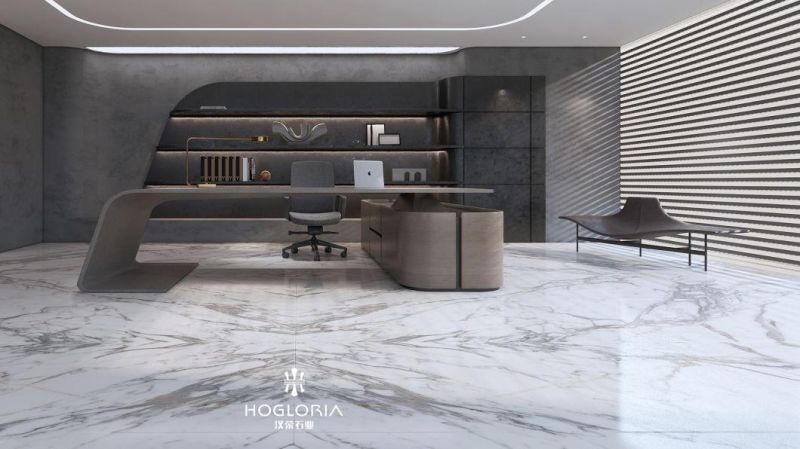 Polished Italian White Marble Calacatta Stone Slabs