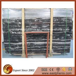 Natural Silver Crystal Black Marble Slab