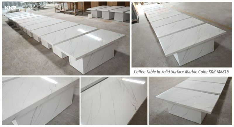 Artificial Stone Acrylic Solid Surface Slab for Kitchen Countertops and Bathroom Vanity