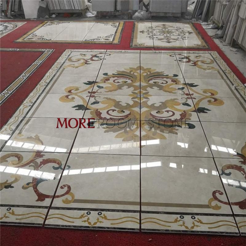 China Supplier Customized Flower Pattern Water Jet Marble Medallion Flooring