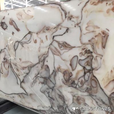 Feature Artificial Onyx Decorative Alabaster Stone for Candle Holder