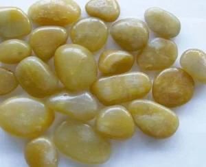 Polished Yellow Pebble Stone