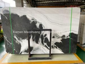 China Panda White Natural Marble Stone Slabs for Exterior and Interior Design Projects