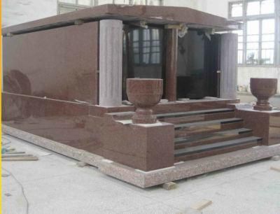 Factory Cheap Monument Red Granite Mausoleum From China Supplier