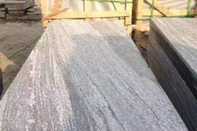 Nero Santiago Granite Natural Grey Granite with Veins Customized Size Floor and Wall Tiles