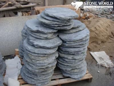 Round Grey Flagstone for Outside Garden Decoration (CS016)