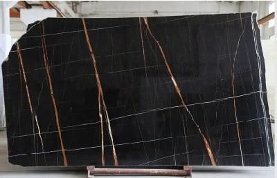 Sahara Gold Marble Noir-Saint-Laurent-Slabs-Bookmatch