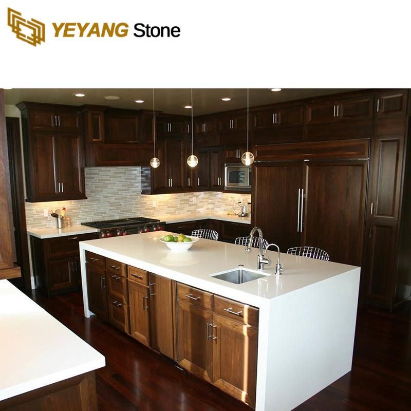 Chinese Artificial Pure White Quartz for Kitchen/Bathroom/Countertop/Slab/Wall/Floor Tile