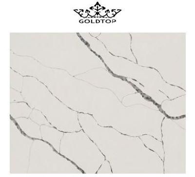 Expert Clover Polished Calacatta Stone Artificial Quartz for Kitchen Table Countertop