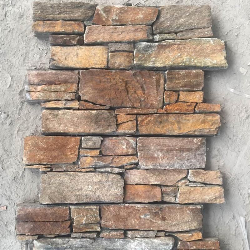 Natural Rusty Z Shape Cement Base Ledge Stone