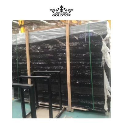 Strong Practicality Polished/Honed Surface Natural Stone 600*600 Floor Tile Gold Vein Dragon White Black Marble for Home