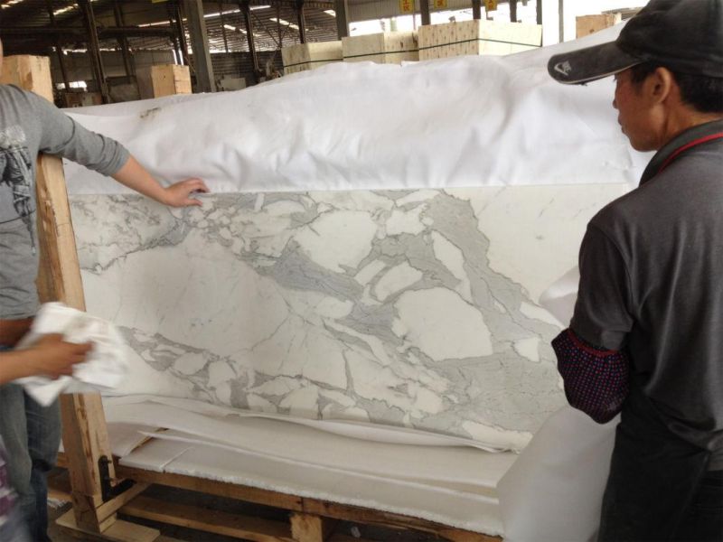 Calaeatta White Stone Marble for Flooring Tiles Slabs Countertops/Worktops/Vanitytops