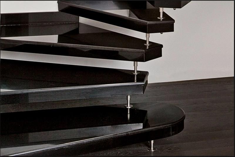High Quality Absolute Black Granite Step Ladder, Spiral Staircase