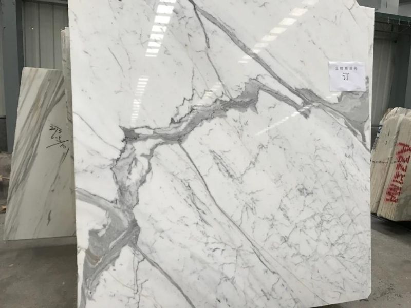 Statuario White Marble for Slab/Kitchen/Bathroom/Countertop/Wall/Floorl Tile