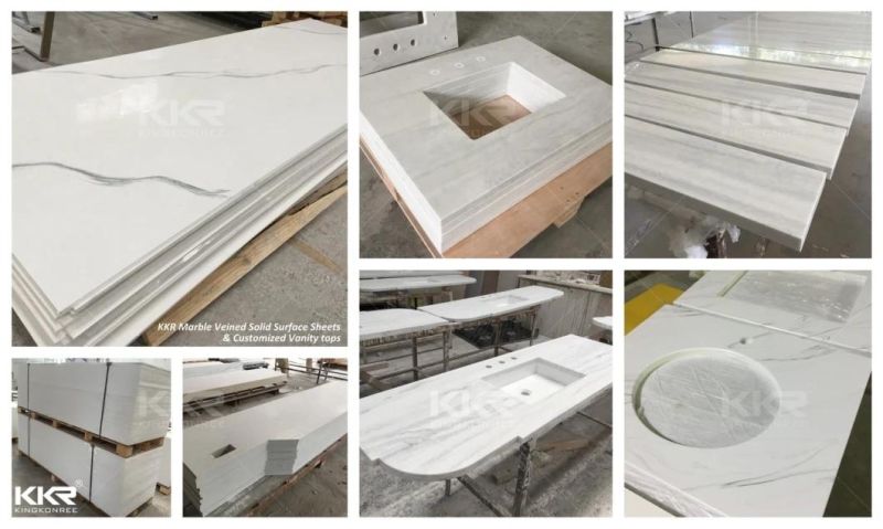 Kitchen Bathroom Countertop Marble Color Solid Surface Worktop