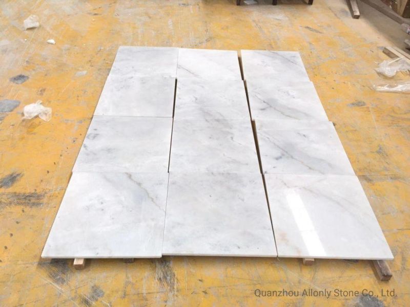Wholesale Polished Cheap China Landscape White Marble Stone for Wall and Flooring Tile
