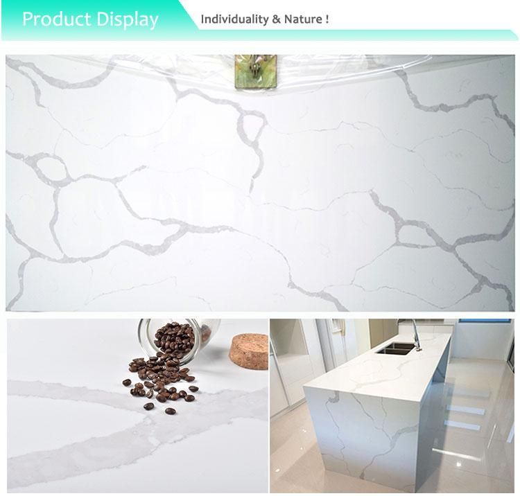Factory Direct Calacatta Quartz Stone Slab with Good Prices