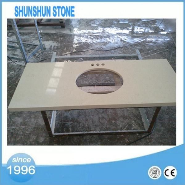 Artifical White Quartz Stone Kitchen Countertop for Sale