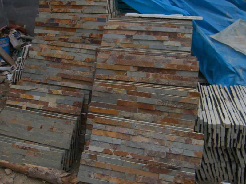 Rusty Slate Natural Stone Exterior Wall Cladding Cultural Stone Decorative Panel