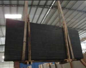 Black Wooden Veins Antiqued Marble for Flooring Tile /Slabs