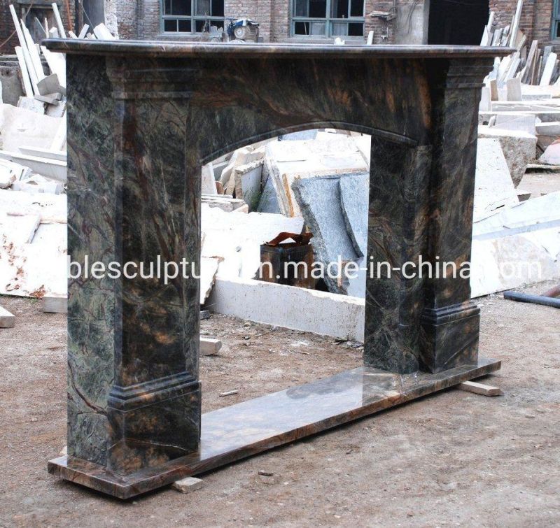 Simple Style Natural Stone Marble Fireplace Home Decoration (SYMF-156)