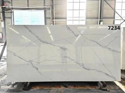 Hot Sale White Artificial Quartz Stone Slab Used for Home Countertops