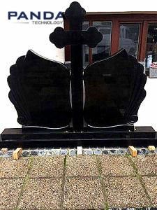 China Pure Black Granite Celtic Cross Monument European Tombstone Monuments, American Memorials, Weeping Angel Tombstone Monument