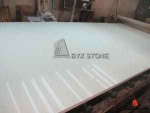 White Quartz Slab with Mirror for Kitchen Countertop Project