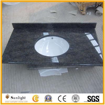 Custom Bathroom Top Butterfly Blue Granite Vanity Top