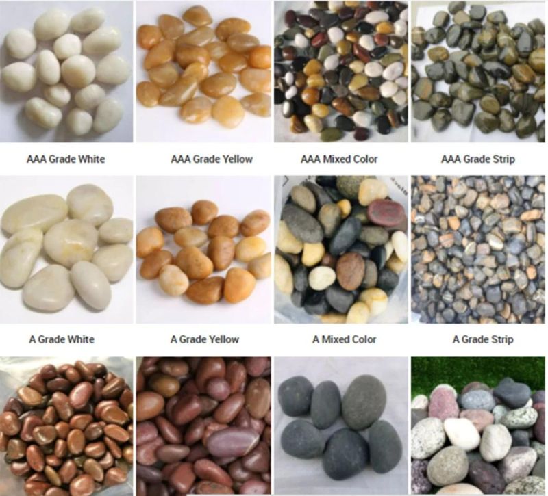 Natural Decorative Garden Landscape River Rock Polished Stone Black Pebble