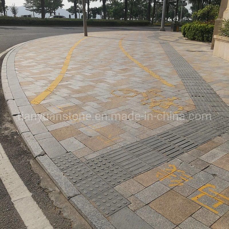 G603/G654 Grantie Flamed Saw Cut Tactile Pedestrian Paver Blind Road Paver, Blind Paving Stone