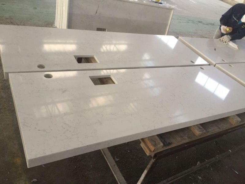 Artificial Marble Look Engineered White Quartz Stone