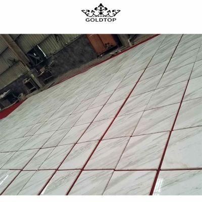 High Performance Stone Slabs Volakas White Marble Slab Grey Veins Marble Kitchen Countertop