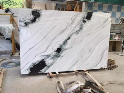 Panda White Marble Stone Slabs Polished Kitchen Bathroom Flooring Wall Tiles