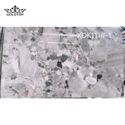 Grey Pattern Bathroom Vanity Wall Panels Kitchen Countertops Table Tops Natural Stone Slab Marble Island Worktop