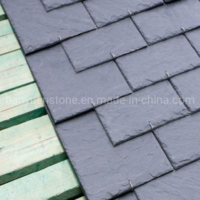 Natural Grey/Black Roofing Slate Roof Tile High Temperature Resistance