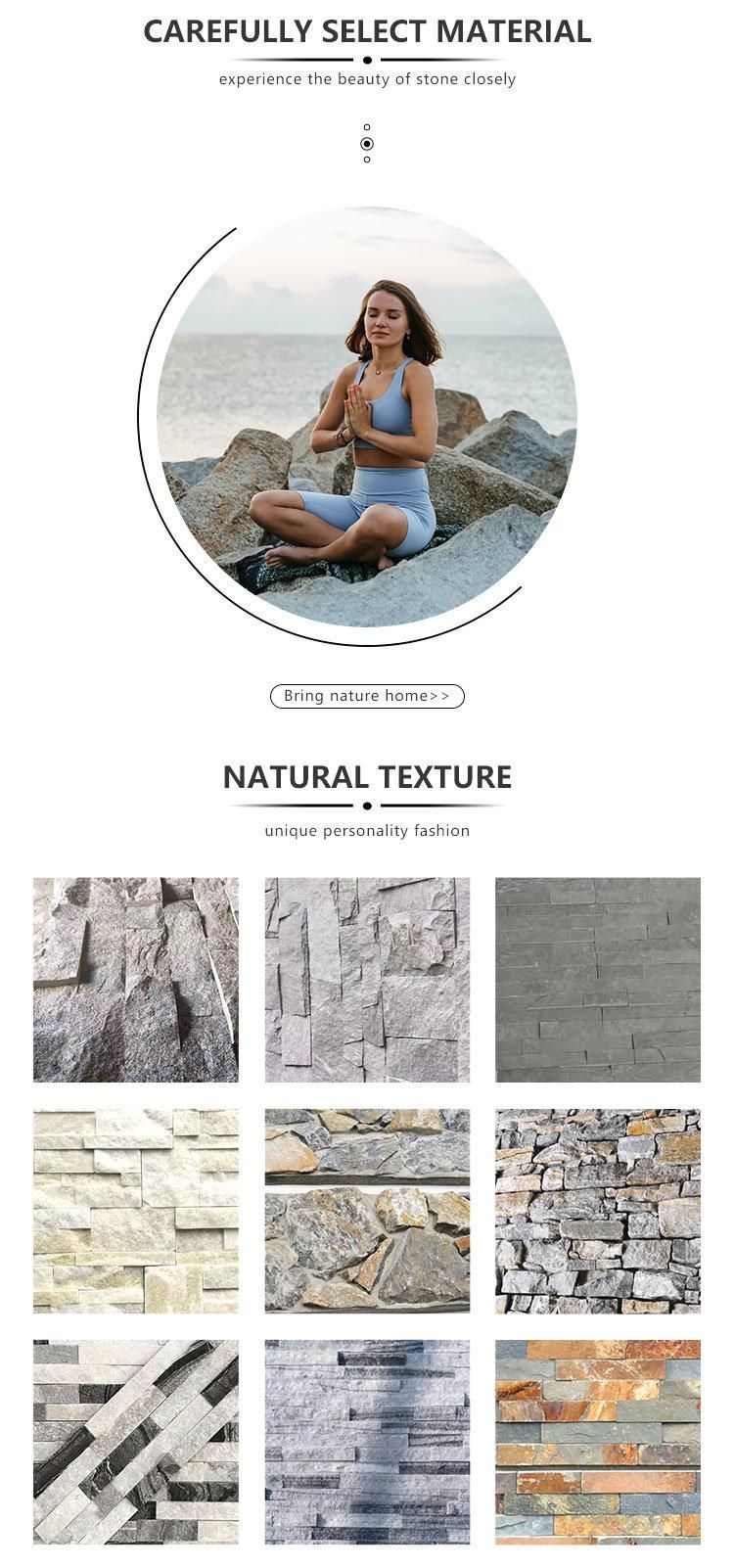 Blve Outdoor House Building Natural Granite Culture Stone Exterior Wall Stone Cladding Veneer