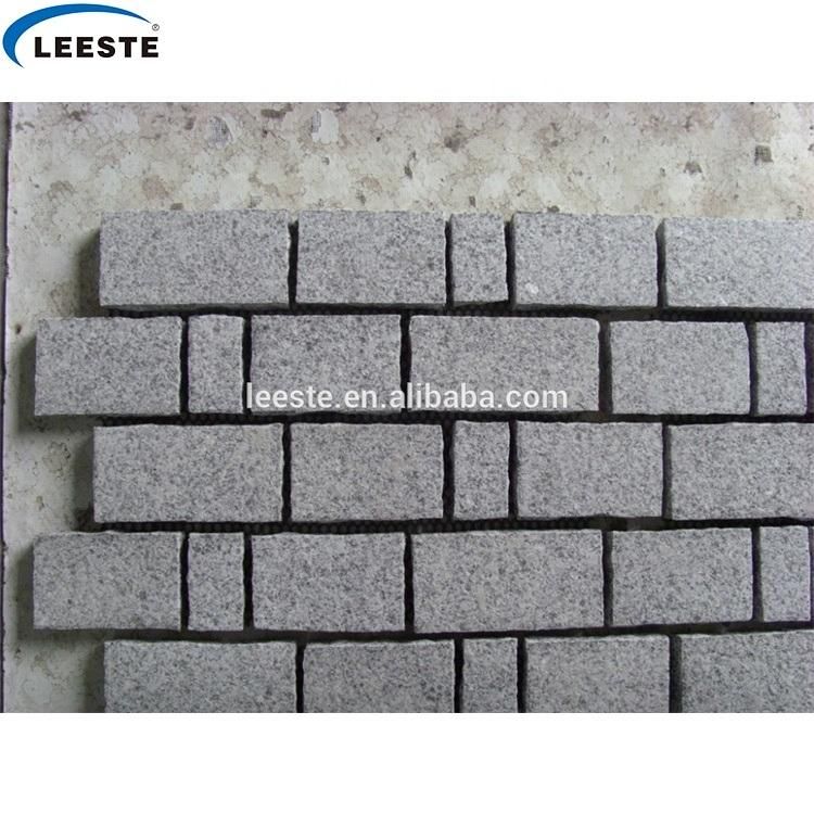 High Quality Paving Stone Light Grey Granite 10X10 Cube Stone