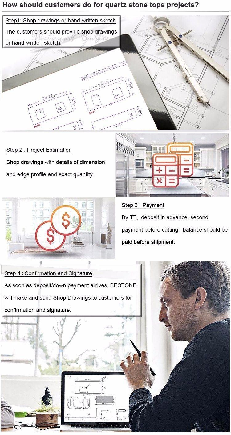 Quartz Stone Kitchen Counter Top Manufacturer