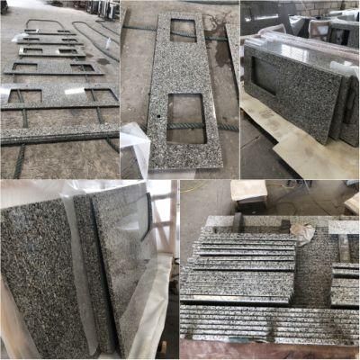 Natural Stone Sawn White Light Grey Granite Countertops &amp; Vanity Tops