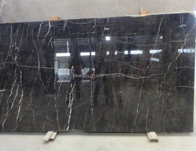 Nero Port Laurent Black Natural Marble Slab for Wall/Floor Covering