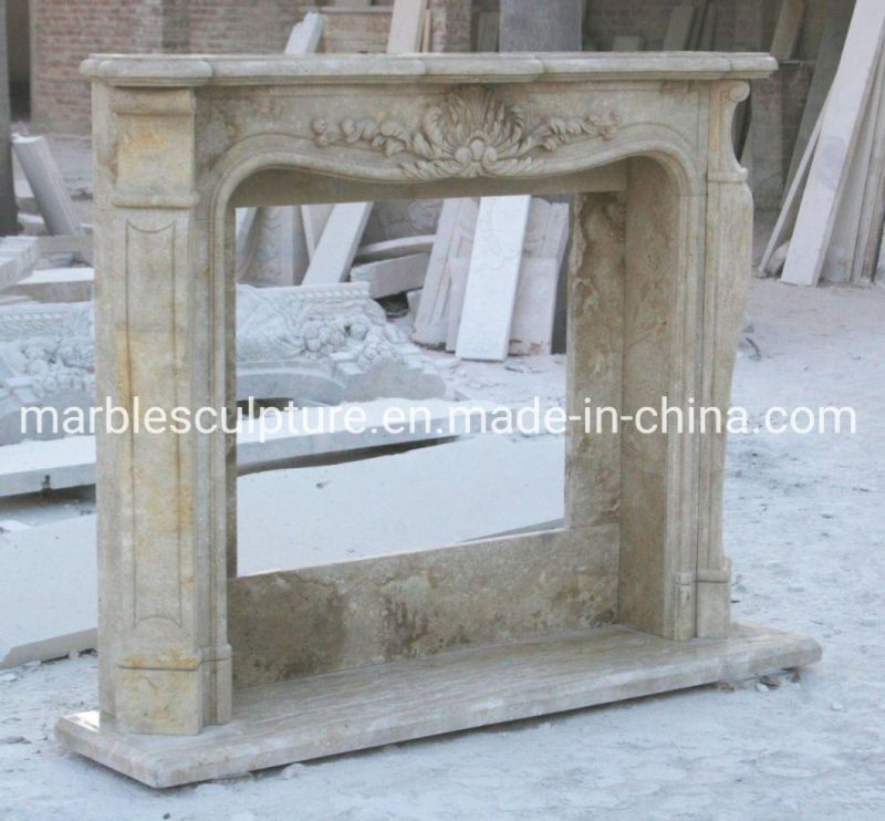 Custom Indoor Home Decoration Marble Carving Fireplace (SYMF-085)