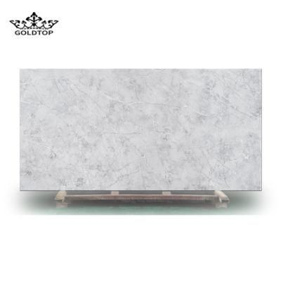 6010 Ice Ash Kitchen Cabinet Island Worktop Table Tops Black Bathroom Vanity Countertops Wall Panels Artificial Stone Slab Quartz Tiles