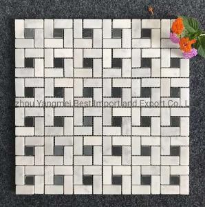 Hot Sale Whitle Marble Mixed Aluminum Mosaic Tile for Kitchen Backsplash Wall