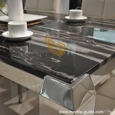 Black Marble Chinese Sliver Dragon Marble for Flooring/Countertop/Construction/Dining Table