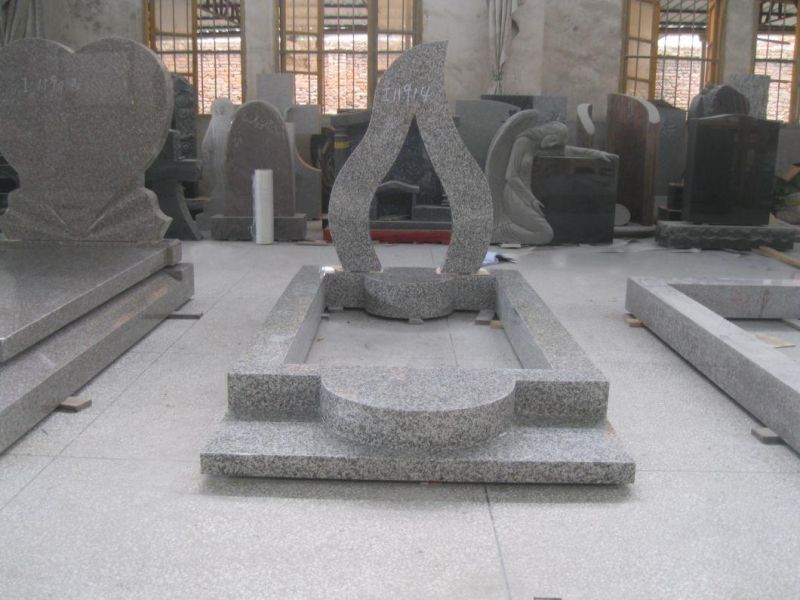 Samll Cheap Single Headstone Polish Standard Shape Granite Tombstone Monument