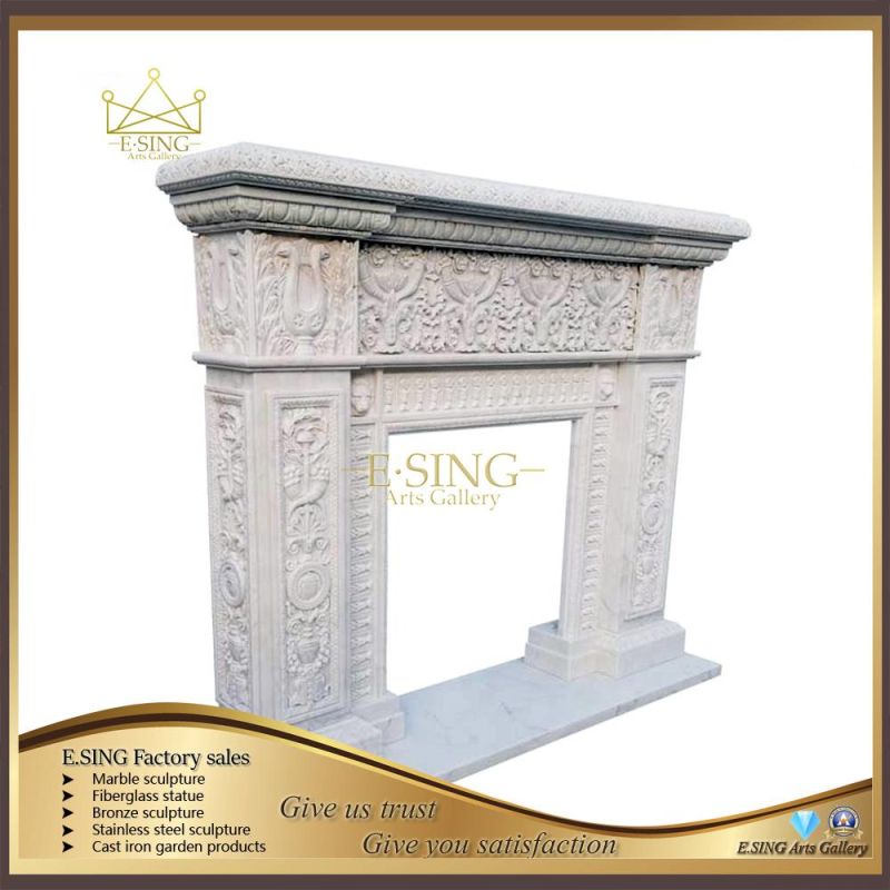 Marble Fireplace Modern Design Luxury Marble Mantel White Stone Fireplace Frames
