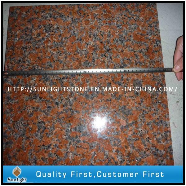 Polished G562 Maple Red Granite Stairs and Floor Tiles